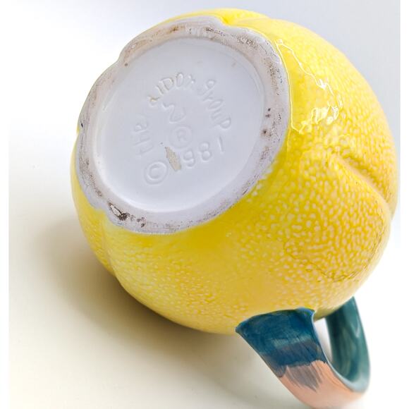 The Haldon Group Vintage Lemon Shaped Lemonade Pitcher Studio Pottery Signed '81 - Picture 9 of 12